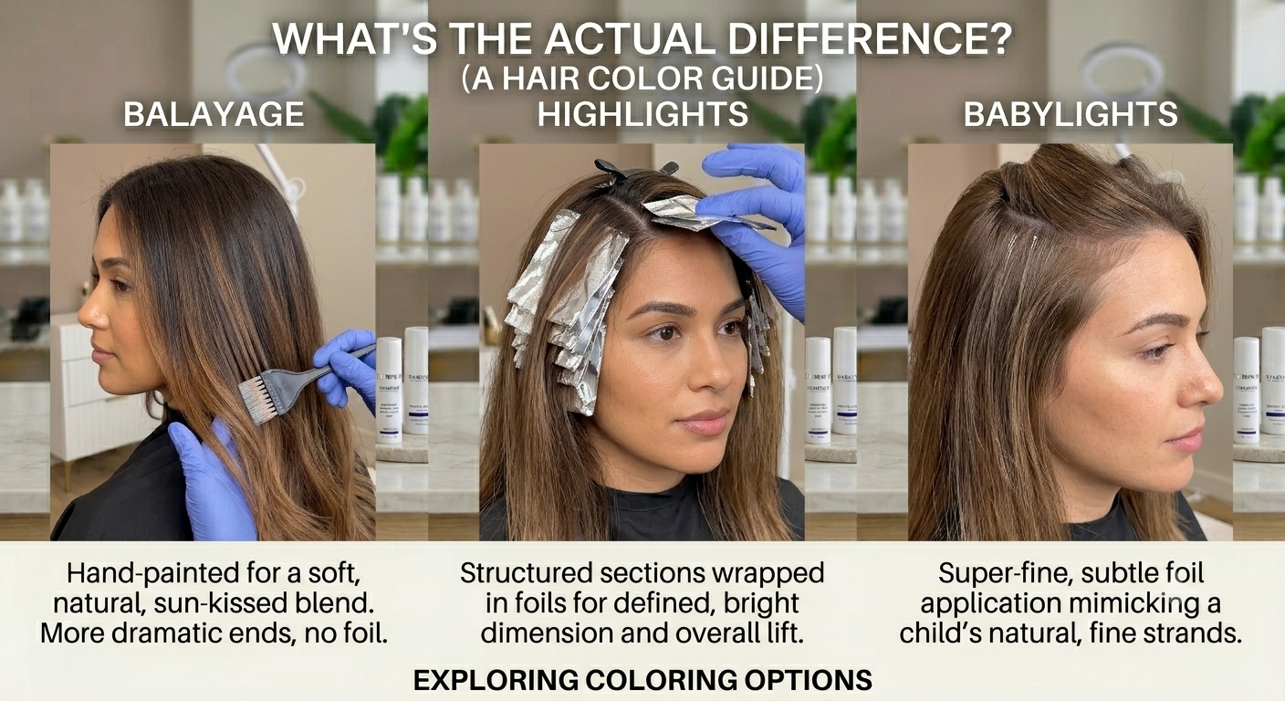 Balayage vs Highlights vs Babylights: What's the Actual Difference?