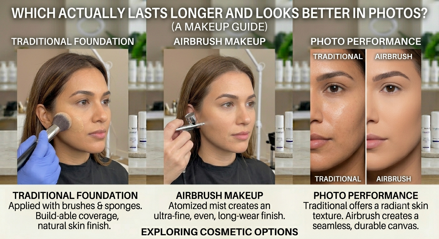 Airbrush vs Traditional Makeup: Which Actually Lasts Longer and Looks Better in Photos?