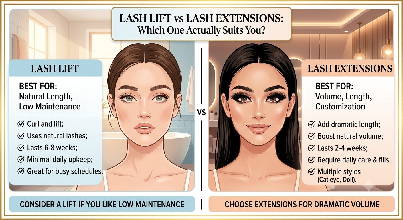 Lash Lift vs Lash Extensions: Which One Actually Suits You?