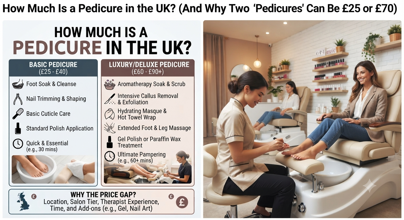 How Much Is a Pedicure in the UK? (And Why Two "Pedicures" Can Be £25 or £70)