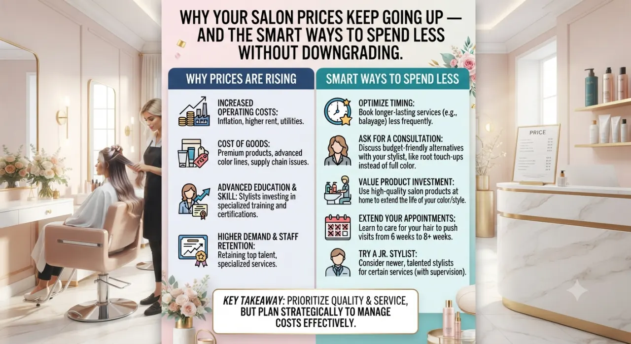 Why Your Salon Prices Keep Going Up — and the Smart Ways to Spend Less Without Downgrading