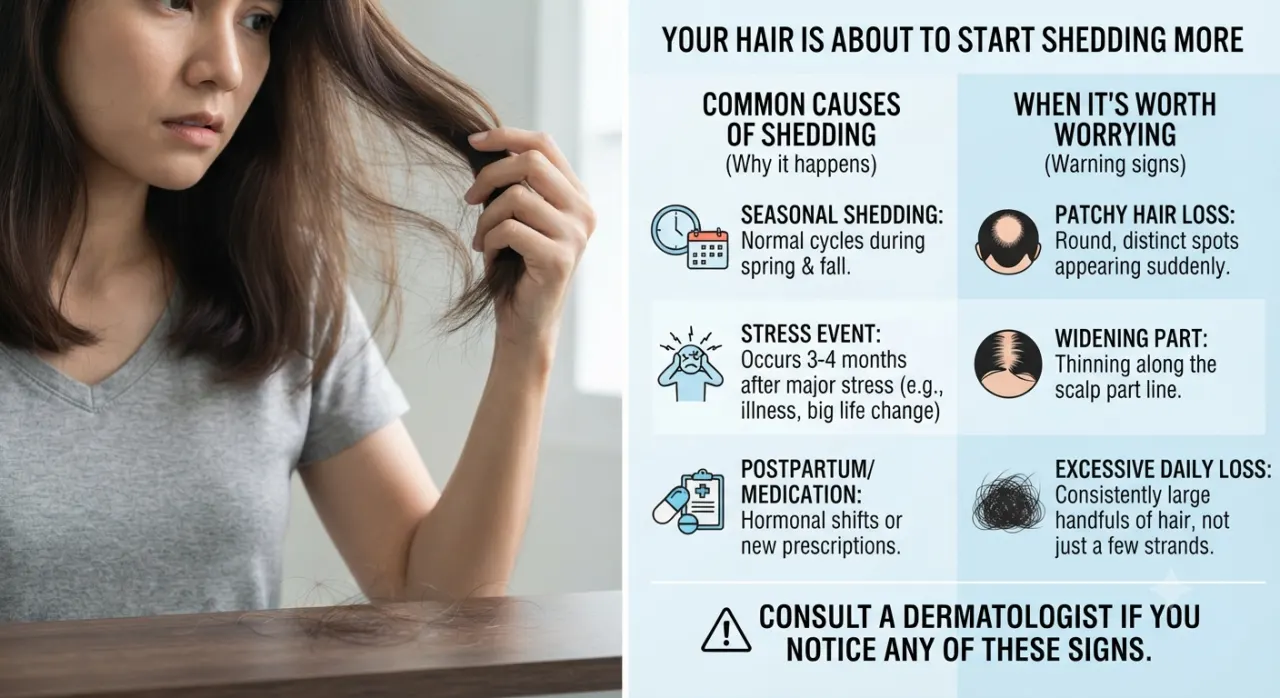 Your Hair Is About to Start Shedding More — Here's Why, and When It's Actually Worth Worrying
