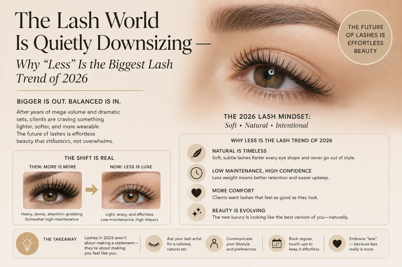 The Lash World Is Quietly Downsizing — Why "Less" Is the Biggest Lash Trend of 2026