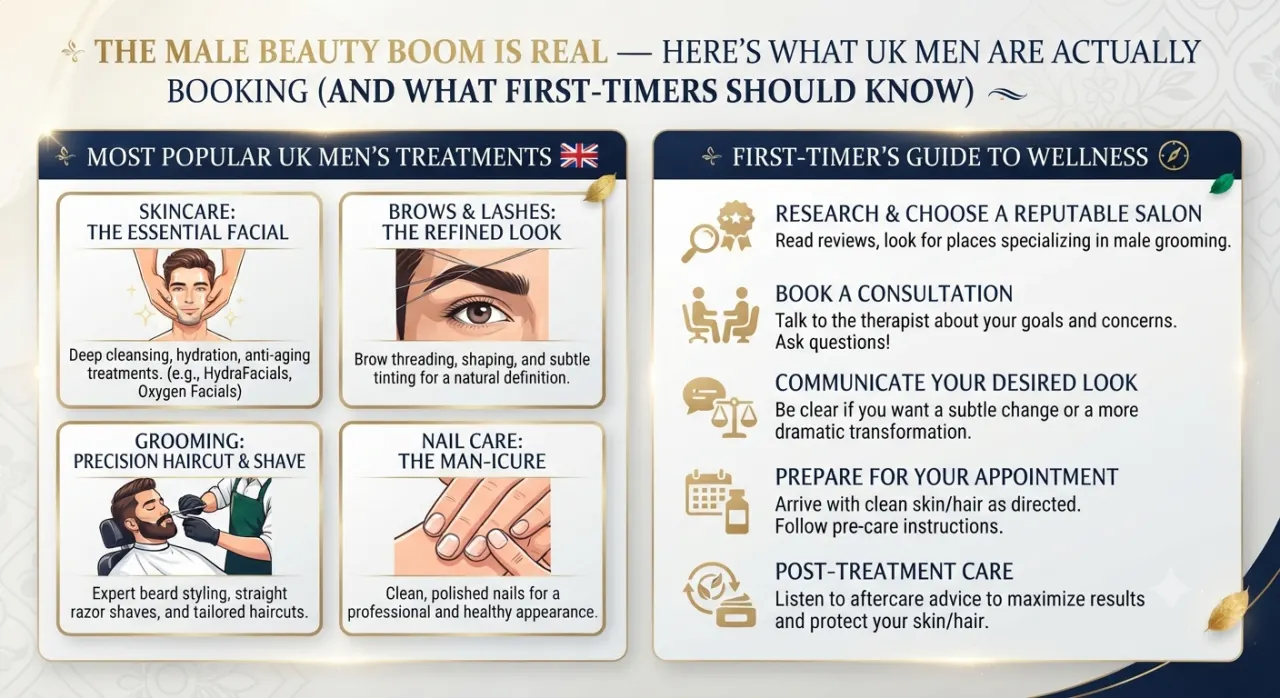 The Male Beauty Boom Is Real — Here's What UK Men Are Actually Booking (and What First-Timers Should Know)