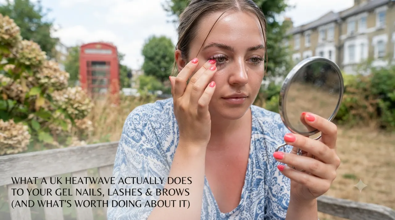 What a UK Heatwave Actually Does to Your Gel Nails, Lashes and Brows (and What's Worth Doing About It)